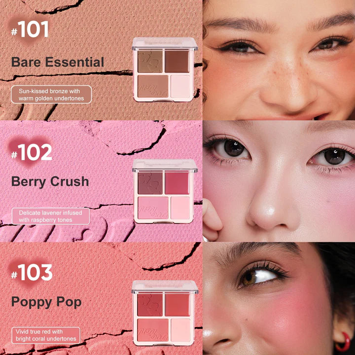 Judydoll 2 in 1 Blush Highlight Palette
