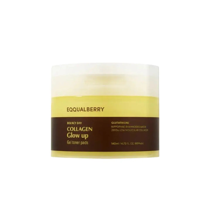 EQQUALBERRY Collagen Glow Up Gel Toner Pads - Seouléa