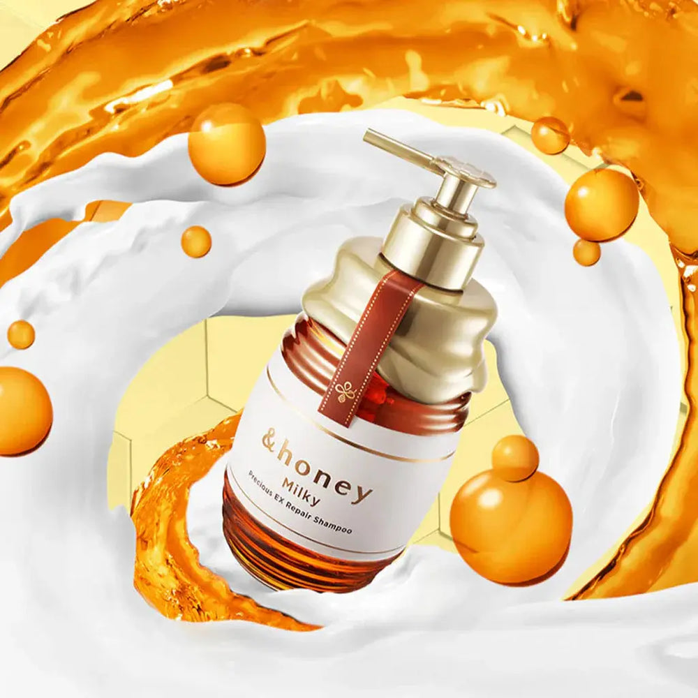 &honey Milky Precious EX Repair Shampoo – Apple Sweet Honey Scent (440ml) &Honey
