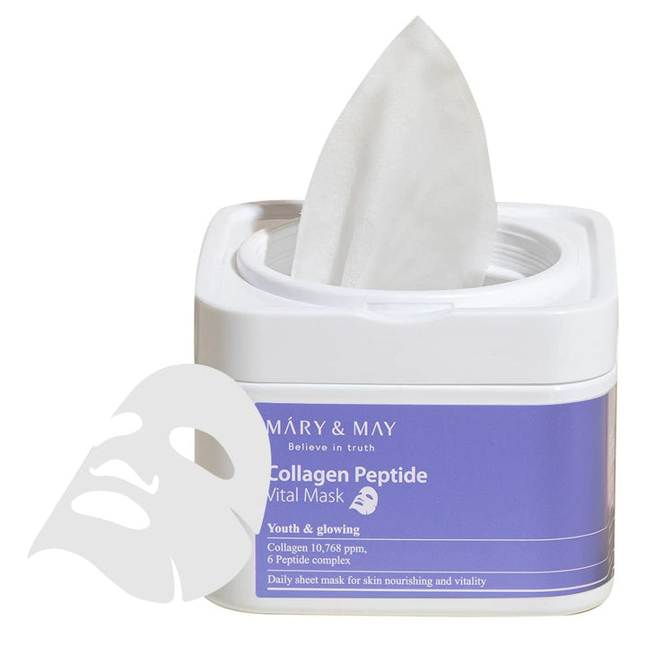 Mary&May Collagen Peptide Vital Mask (30 sheets)