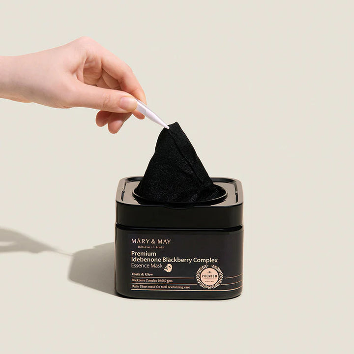 Mary&May Premium Idebenon Blackberry Complex Essence Mask  (20 sheets)