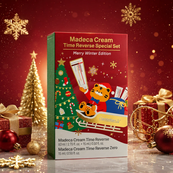 CENTELLIAN24 Madeca Cream Time Reverse Special Set Merry Winter box Christmas lifestyle scene
