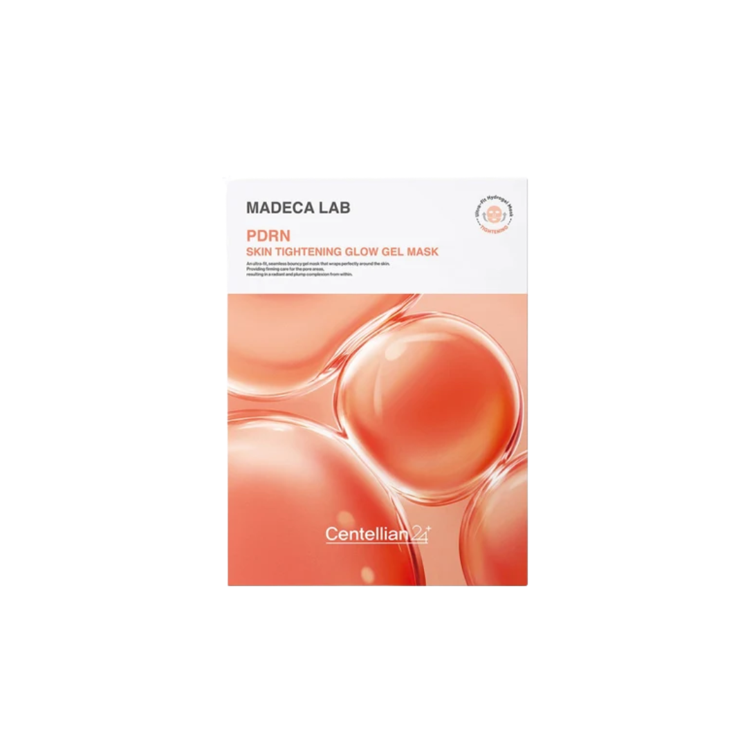 CENTELLIAN24 Madeca Lab PDRN Skin Tightening Glow Gel Mask single sheet pouch on white background