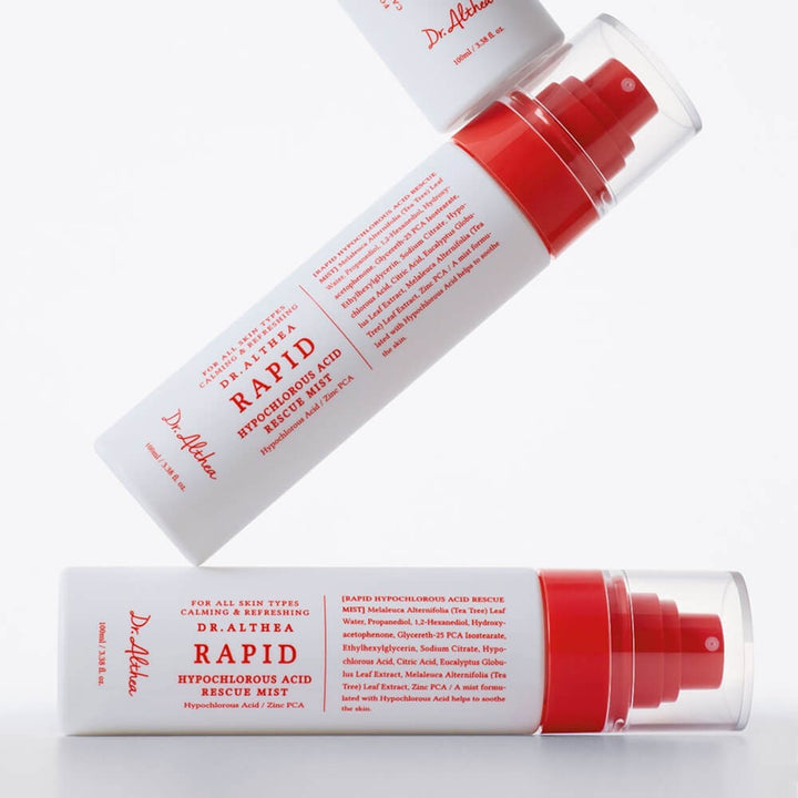 Dr. Althea Rapid Hypochlorous Acid Rescue Mist - product bottles