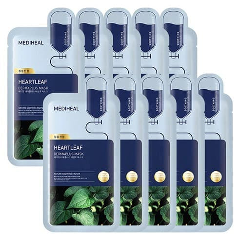 Mediheal Heartleaf Dermaplus Mask, 10ea