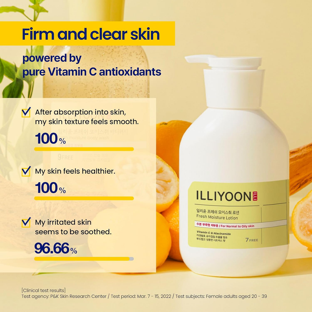 ILLIYOON Fresh Moisture Body Lotion 350ml - firm and clear skin